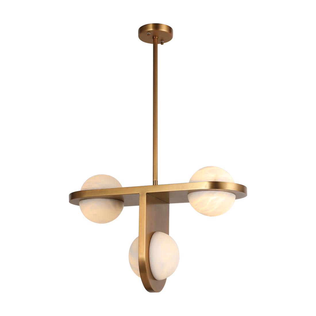 Saturn alabaster pendant light-3 globes