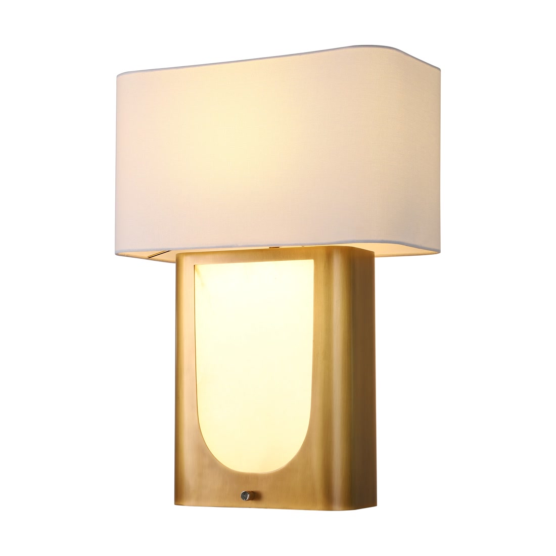 Twilight fog two-swtich U-shape alabaster table lamp