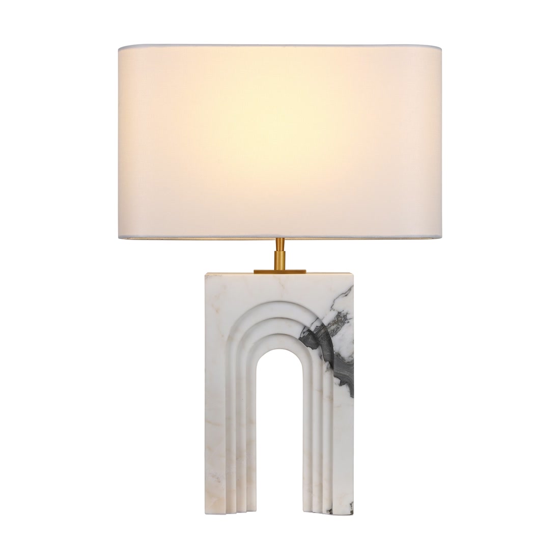 Arch white marble table lamp